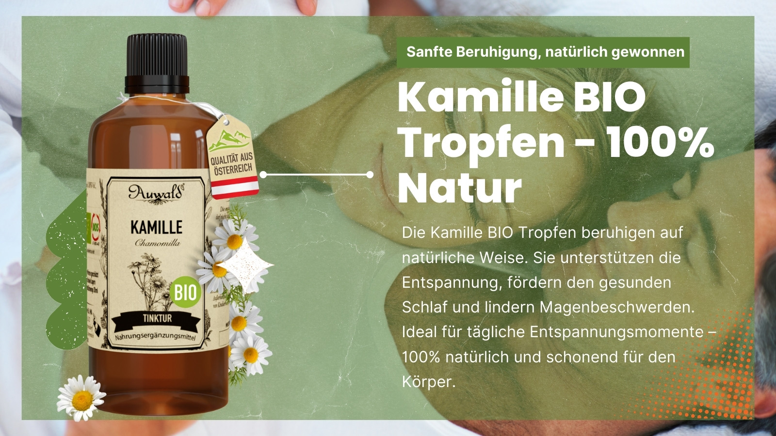 Kamille BIO Tropfen - 100% Natur von Auwald