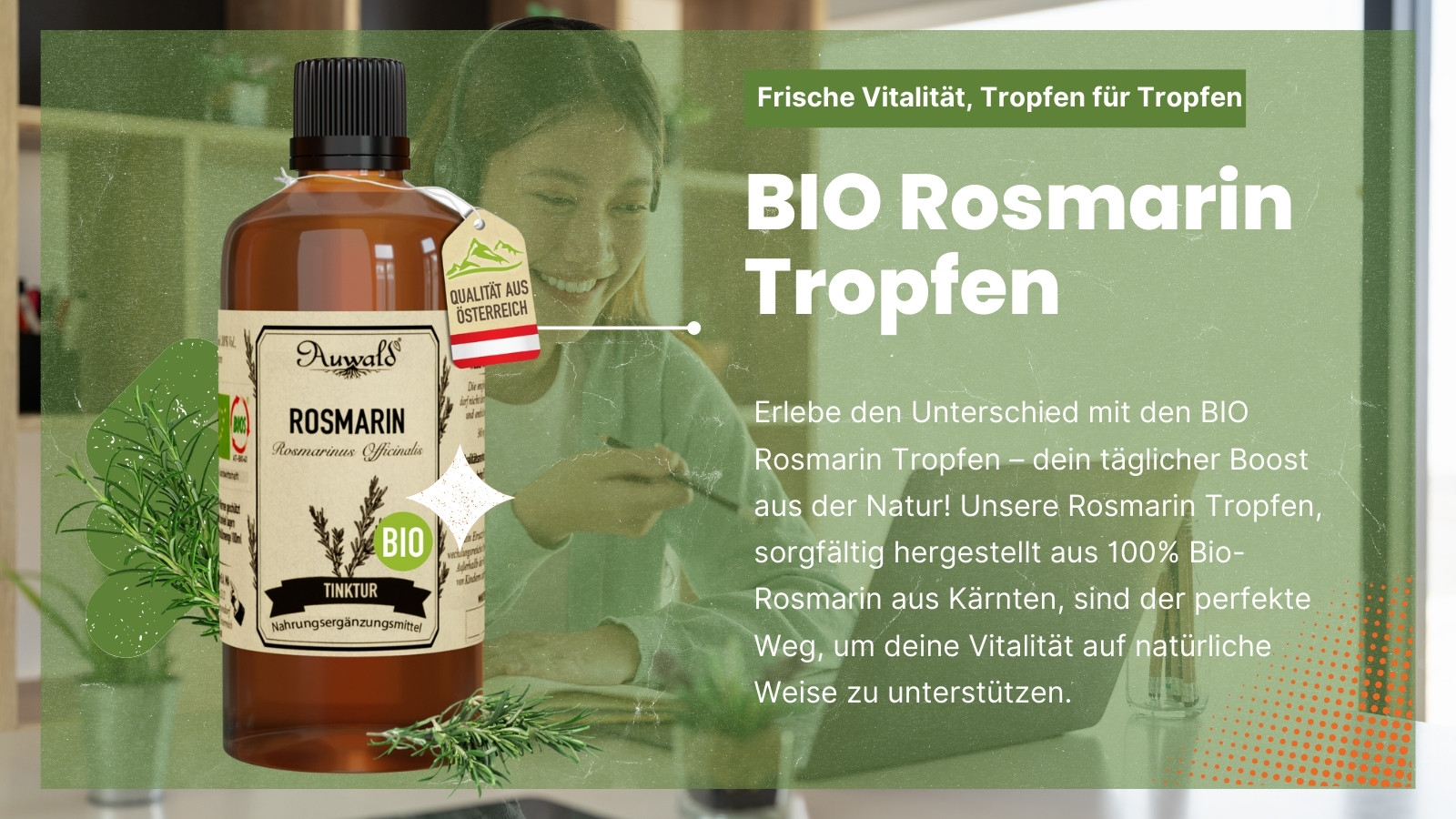 BIO Rosmarin Tropfen von Auwald