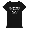 Bio Damen T-Shirt "Zuhause ist wo mein Klo ist"