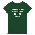 Bio Damen T-Shirt "Zuhause ist wo mein Klo ist"