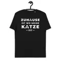 Bio Herren T-Shirt "Zuhause ist wo meine Katze ist"