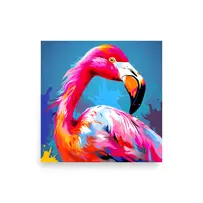 flamingo poster | pop art poster | wall art poster - 5 different sizes online kaufen bei shomugo gmbh