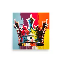 krone poster | pop art poster | wall art poster - 5 verschiedene größen online kaufen bei shomugo gmbh