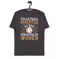 t-shirt "volleyball": volleyball invented by men, perfected by women online kaufen bei shomugo gmbh