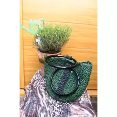 discover the charm of the handmade round straw handbag! online kaufen bei ankrela "andrea's kreativ laden"