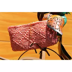 pink bamboo straw cosmetic party evening clutch online kaufen bei ankrela "andrea's kreativ laden"