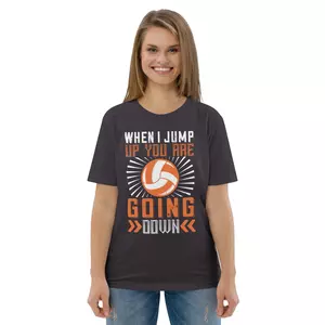 t-shirt "volleyball": when i jump up you are going down online kaufen bei shomugo gmbh