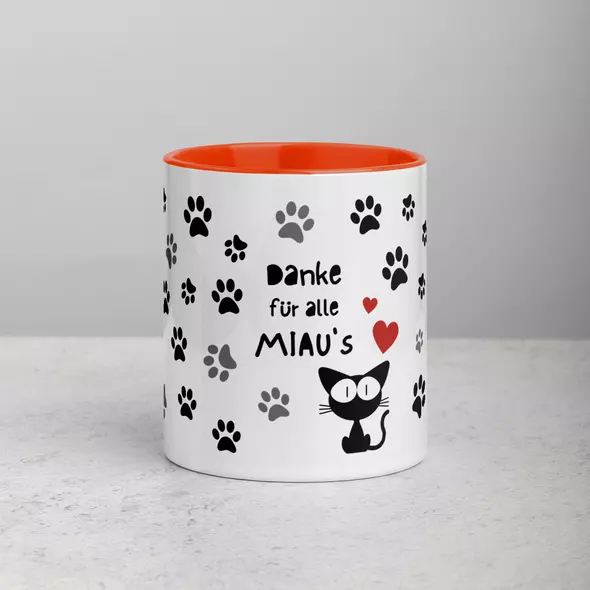 coffee mug "danke für alle miau's" online kaufen bei shomugo gmbh