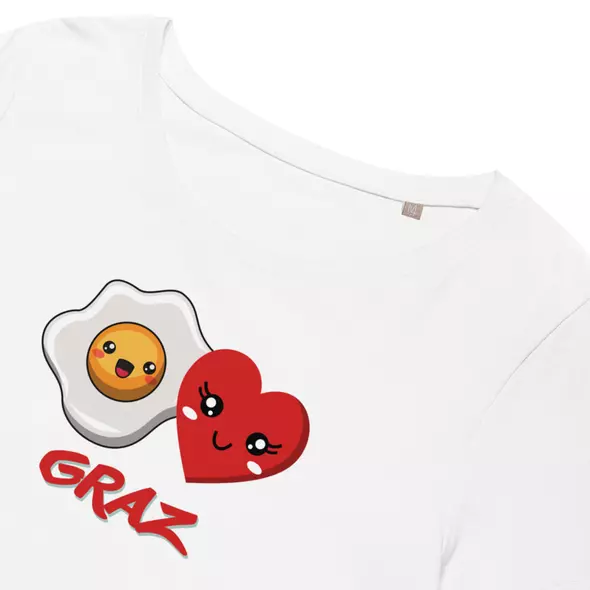 bio damen t-shirt "ei love graz" online kaufen bei shomugo gmbh