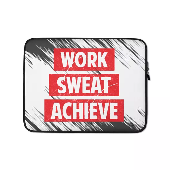 laptoptasche: work, sweat, achieve online kaufen bei shomugo gmbh